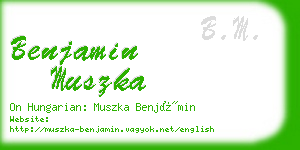 benjamin muszka business card